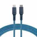 Cell Candy 10 Ft Braided Charge For Apple Lightning, Blue
