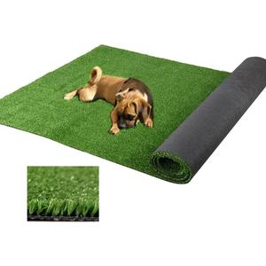 Fake Grass Artificial Turf, 4FT x 6FT 0.4 inch Pile Height Synthetic Garden Grass Lawn Rug Soft Astroturf Mat for Pets, Drainage Holes Faux Grass Carpet for Party Wedding