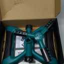 Joeys Sprinkler for Yard, Rotating Garden Sprinkler with 3 Adjustable Arms, Weighted Base, Expandable Connection, Lawn and Yard Sprinklers (Green)