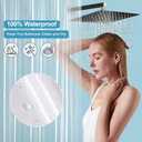 EurCross 9G Clear Shower Curtain Liner 72 x 78 inches Long with 5 Magnet Weights, Heavy Duty Weighted Premium PEVA Plastic Shower Curtain Liner for Bathroom, Without Hooks