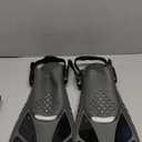 Greatever Snorkel Fins Adjustable Buckles Open Heel Swim Flippers Travel Size Short Swim Fins for Snorkeling Diving Swimming Adult Men Womens (Black), Size L-XL or 9-13US