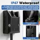 Toggle Switch 12V 30A SPST 2 Pin Waterproof Marine Grade Heavy Duty On Off Switch with Boot Cover and 2FT Pre Wired for Automotive Boat Truck RV