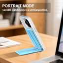 Hualele for Magsafe Wallet with Phone Tripod Stand, Magnetic Phone Wallet Stand Adjustable Leather Magnetic Card Holder Invisible Selfie Stick Tripod for iPhone 16/15/14/13/12 Series, Blue