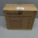 Small Bathroom Trash Can with Press Type Lid, 2Pcs Wicker Storage Baskets,Slim Black Bathroom Trash Can,Slim Plastic Narrow Trash Bin 2.6 Gallon Garbage Can