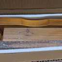 VaeFae Teak Shower Bench, Spa Bath Shower Stool with Storage Shelf, Wooden Seat Stool for Bathroom