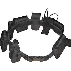 Law Enforcement Modular Equipment System Security Guard Military Tactical Duty Utility Versatile Battle Work Hunting Belt (10-in-1 Belt, 35"-45" adjustable, Black)