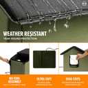 K&H Pet Products Extra-Wide Heated Cat House for Outside, Outdoor Cat House with 2 Safe Escape Doors, Weatherproof Insulated Stray & Feral Shelter with Waterproof Heated Bed, Safety Listed - Olive