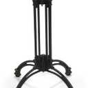 H27.5 Cast Aluminum Table Base with 4 Stable Feet, Decorative Openwork Design Table Leg Black
