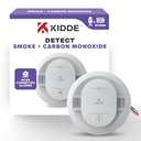 Kidde Hardwired Smoke & Carbon Monoxide Detector, 10-Year Battery Backup, Interconnectable LED Warning Light Indicators, 30CUA10