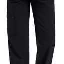 GLAMIX Women's Maternity Scrub Pants Stretchy Straight-Leg Medical Pants with 5 Pockets and Side Vents(Black/Black, M)