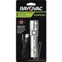 Rayovac Value Metal Rechargeable Light, 320 Lumens, IPX4 Water Resistant, Durable Metal LED Light, Great Outdoor and Emergency LED Flashlight, Battery Included
