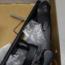 Flat Slot Storm Door Handle Complete Set, Mortise Keyed Lever Mount Latch with Deadbolt for Screen and Storm Doors (Matte Black)