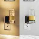 BAALTTO Night Lights Plug into Wall Decorative, Modern Crystal Wall Sconce with Dimming Switch, Perfect for Bedroom, Living Room, Hallway, Bathroom,Baby's Room (Gold)