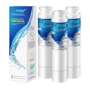 ICEPURE RWF5800A Refrigerator Water Filter Replacement for Frigidaire EPTWFU01, EWF02, Pure Source Ultra II, PureSource Ultra 2, SCWFTCTO, GP006, EPTWFUO1, MR022, JO22, BO022, TH-01, DE022, 1007 3PACK