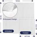 JollyPack 1000 Count White Paper Napkins - 1-Ply 6.5 x 6.5 Folded Bulk Disposable Beverage Cocktail Napkins, Dinner Paper for Restaurants, Bars and Parties - 13 x 13 Unfolded