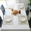 Placemats Set of 6,Faux Leather Placemats,Waterproof - Wipe Clean - Heat Resistant Anti-Slip placemats,Suitable for Indoor - Outdoor - Parties 16.1412.2