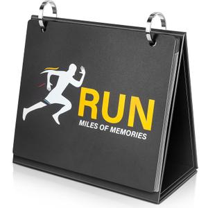 Race Bib Holder with Stand, Runner's Race Bib Desktop Display Album, 20 Vinyl Sheet Protectors/Pack