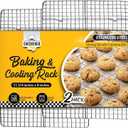 Checkered Chef Cooling Rack for Cooking and Baking - 8 x 11 " Set of 2 Stainless Steel, Oven Safe Grid Wire Cookie Cooling Racks