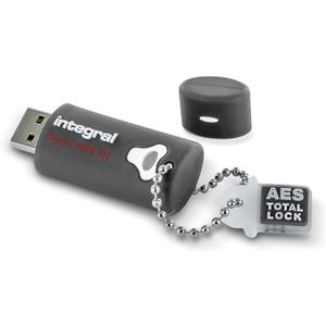 Integral 8GB Crypto-197 256-Bit Hardware Encrypted 3.0 USB Secure Flash Memory Drive - Certified to FIPS 197, Brute-Force Password Attack Protection & Rugged Double-Layer Waterproof Design