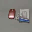 AIKOKOK Wireless Bluetooth Mouse, Rechargeable, Dual Mode Bluetooth 5.2 & 2.4G USB, LED Lights, Slim, Silent, Portable Computer Mouse for Laptop, PC, MacBook, iPad, Tablet (Rose Gold)