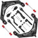 12pc Front End Suspension Kit for Chevy Silverado GMC Sierra 2500 3500 HD, Suburban Avalanche 2500, Yukon XL 2500, Control Arms with Polyurethane Bushing