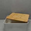 ZICOTO Beautiful Bread Box With Wooden Lid For Your Kitchen Countertop - Spacious Container Perfectly Stores Your Homemade Bread, English Muffins & Bagels - Quality Cutting Board Lid Keeps Loaf Fresh (Cream)