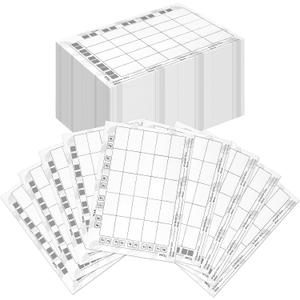 50 Pieces Football Squares Board for 25 Square Footballs Pool Cards 9.6 x 6.7 Inch Sports Party Scratch off Cards for Sports Box Decorations Game Party