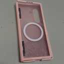 for Samsung Galaxy Z Fold 7 Case [Compatible with MagSafe] [Hinge Protection] [Built-in HD Screen Protector] Translucent Hard Shockproof Magnet Phone Cover for Zfold 7 - Pink