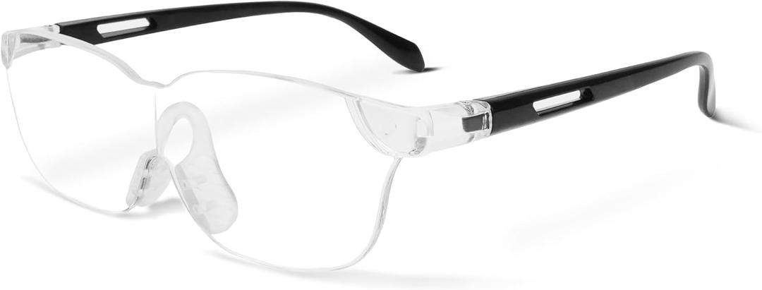 Magnifying Glasses for Close Work, 180% Magnifying Eyeglasses with Non-Slip Nose Pad, Hands Free Lightweight Wearable Magnifier for Hobbies, Reading, Crafts, Jewelry, Sewing