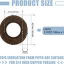 12 Pcs 3.3 Feet Foam Pipe Insulation Foam Tube Insulating Water Pipe Pool Swim Noodles Pre Slit Heat Preservation Pipes Covers for Tubing Outdoor Winter Freeze Protection(Brown,3/4 Inch)