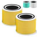 Core 300 Pet Care Replacement Filter for LEVOIT Core 300 Core300-P Core 300s VortexAir Air Purifier, 3-in-1 High efficiency Activated Carbon, Core 300-RF-PA, 2 Pack, Yellow