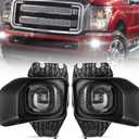 BUNKER INDUST LED Fog Lights for Ford F250/F350/F450 2011 2012 2013 2014 2015 2016, Bumper Driving Fog lamp Kit Complete Set Fog Light with Mounting Kit and Bezel Cover