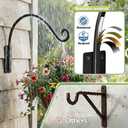 Qiang Ni Hanging Plant Bracket Hooks: 8 Inch Wall Plant Hook Planters and Decor - 2 Piece Rust-Resistant and Secure Brackets Maximize Your Outdoor Living Space