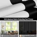 LazBlinds No Tools No Drill Cordless Roman Shades for Windows, Blackout Thermal Insulated UV Blocking Window Blinds, Room Darkening Fabric Blinds for Indoor Windows, 38'' W x 64'' H, White-Black