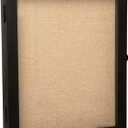 Flash Furniture Peyton Shadow Box Display Case, Solid Pine Wood Frame, Powder Coated Latch and Hinges, Foam Back with Linen Liner, 8 Push Pins, 11x14, Black