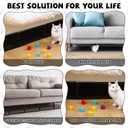 Treela 18 Pcs Under Couch Blocker for Bed Couch Furniture Underneath Under Bed Blocker with Zip Ties, Prevents Toys Pets Under Furniture Ideal for Living Room Bedroom, Black (14.5 x 4.7 x 6.7'')