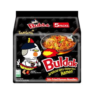 Samyang Buldak Hot Spicy Chicken Ramen Noodle Korean Stir-Fried Ramen, Original Flavor, Pack of 5 (4.94 Ounce (Pack of 5))