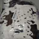 cow print Wearable Blanket Hoodie for Teens - Oversized Cozy Soft Brown and White Sweatshirt Blanket Gifts for Teens Girls Boys 6-13 Year Old (Kids-M)