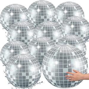 12 Pcs Inflatable Beach Ball Disco Theme Party Decoration Inflatable Disco Ball for Summer Pool Indoor Outdoor Beach Sports Theme Decor Gift