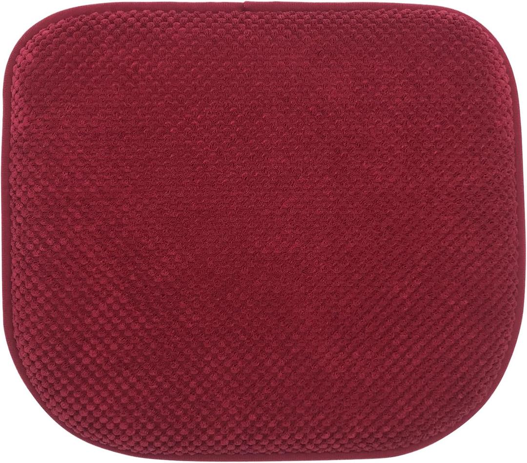 PAGGED Wine Red Foam Seat Cushions Kitchen Chairs Pads for Dining Chairs Non Slip Office Seat Cushions Washable U Shaped Soft Thick Large Metal Wooden Chair Cushions,17" x 15"