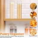 2Pcs Clear Round Crackers Containers Airtight Cookie Keeper Snack Storage Jar for Pastries Chips Donuts Kitchen Pantry Organizer for Home Use