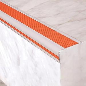 HIARAN Stair Nosing Edge Trim Stair Nosing Self-Adhesive PVC Stair Corner Profile-Protection L-Shape Non-Slip Safety Tape L-Shaped Stair Profile Stair Nosing Corner Profile-Orange-Red||5cmx2.5cmx10m