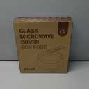 Glass Microwave Splatter Cover, Microwave Cover for Food with Standup Handle, Dishwasher Safe, Food Safe, Clear Microwave Plate Splatter Guard Lid with Vent Hole, House Essentials for Gift, 9.5inch