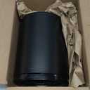 Kitchen Utensil Holder Extra Large 360 Rotating For Counter Organizer Stainless Steel Storage Cooking Silverware Caddy 3 Compartment Flatware Spoon Spatula Tool Cutlery Container, Black