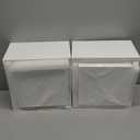 Versatile Acrylics Display Cubes Prganizers Set Portable For Sweets Cosmetics And Figurines Easy Assembly Daily Use (White-three piece set)