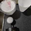 Bathroom Wall Sconce Set of Two, HWH Wall Vanity Light with Frosted White Striped Shade, Industrial Wall Lamp Matte Black for Bathroom Doorway, 5HZG97B-2PK BK