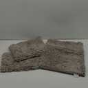 Bathroom Rugs Set 3 Pieces Extra Soft and Absorbent Shaggy Bath Rugs, Chenille Bathroom Mats, Non-Slip Plush Carpet Runner, Bathrooms Set with Toilet Rugs, Perfect Bath Mats for Bath Tub, Shower (16" x 24" & 20" x 32"& 20" x 20" U shape, Light Grey)