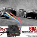 Waterproof 60A RC Brushless ESC, for 1/10, 1/12 and 1/16 Scale RC Vehicles, Cars, Trucks, Boats, and Aircraft