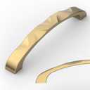 Amerdeco 10 Pack Champagne Bronze Cabinet Pulls 5 Inch(128mm) Hole Center Drawer Pulls Cabinet Hardware Kitchen Cabinet Handles for Bathroom ZH0082