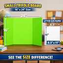 Neon Trifold Poster Board, Small Size 16 x 24 Inches, Corrugated, 3 Pack Lightweight Tabletop Display Boards for Kids School Projects, Tabletop Science Fair & Classroom Activities(16 x 24 Inches)